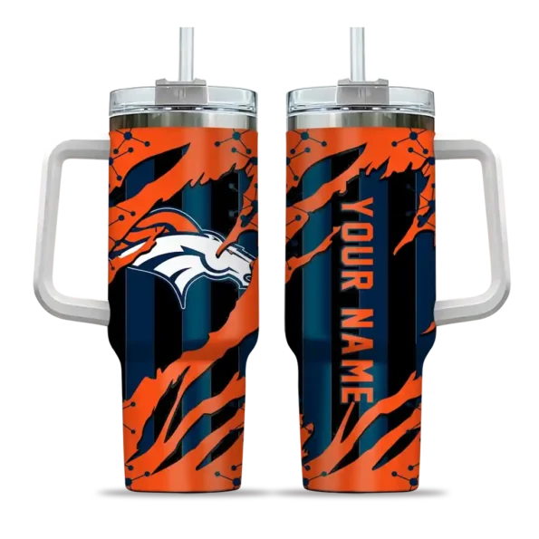 custom denver broncos claw cut orange black curved tumbler best selling.webp