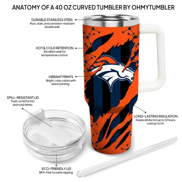 custom denver broncos claw cut orange black curved tumbler new arrival.webp