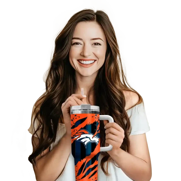 custom denver broncos claw cut orange black curved tumbler premium grade.webp