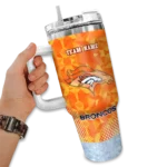 custom denver broncos geometric prism orange curved tumbler best selling.webp