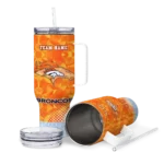 custom denver broncos geometric prism orange curved tumbler best selling.webp