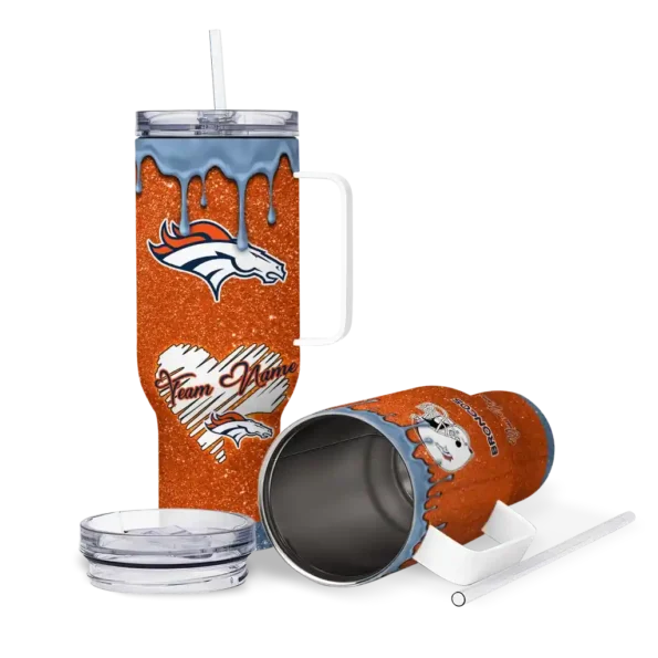 custom denver broncos heart helmet motif orange curved tumbler high quality.webp