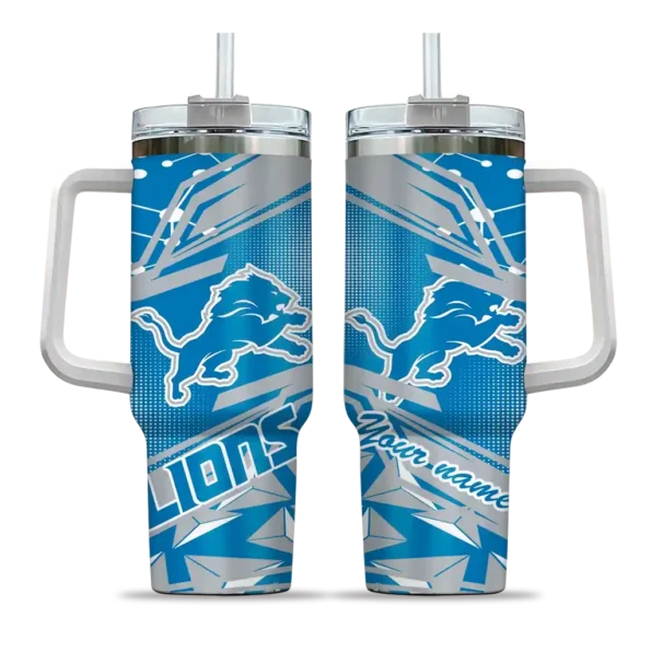 custom detroit lions abstract paths blue curved tumbler best selling.webp