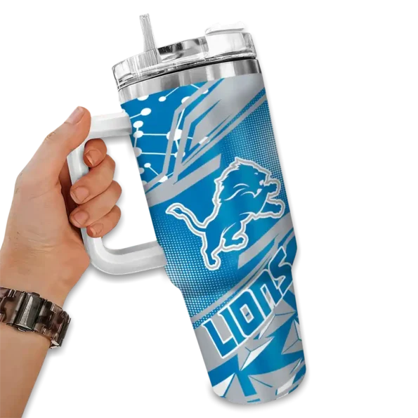 custom detroit lions abstract paths blue curved tumbler fashion forward.webp