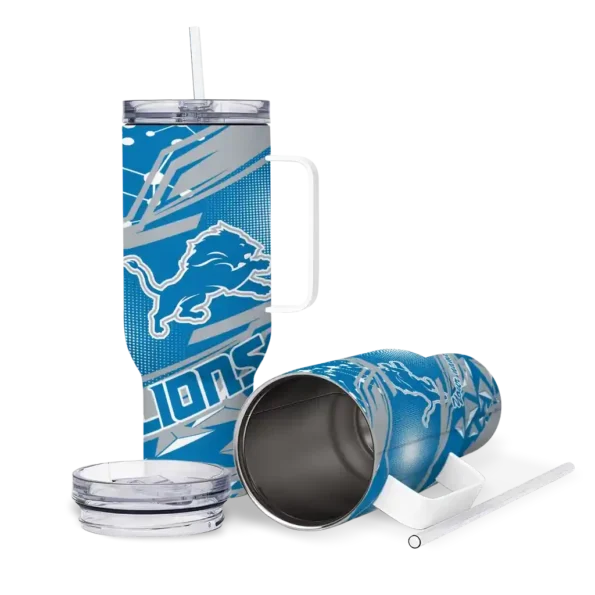 custom detroit lions abstract paths blue curved tumbler high quality.webp