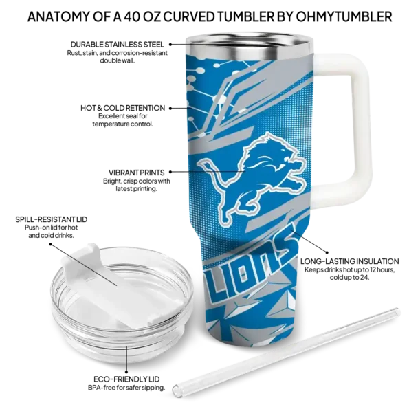 custom detroit lions abstract paths blue curved tumbler new arrival.webp