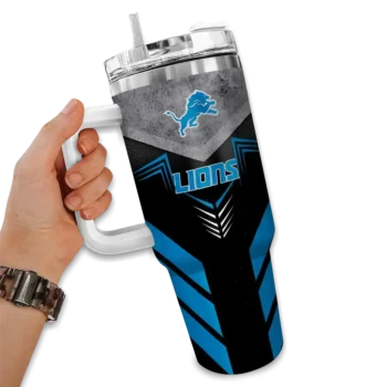 custom detroit lions arrow armor blue black curved tumbler fashion forward.webp