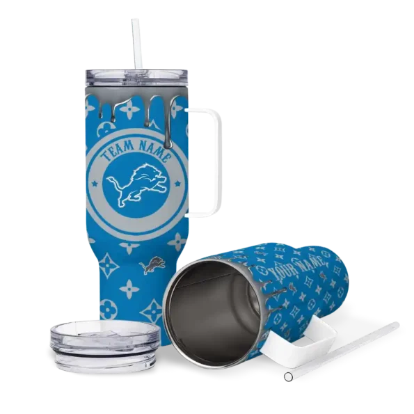 custom detroit lions bullseye drips blue curved tumbler high quality.webp