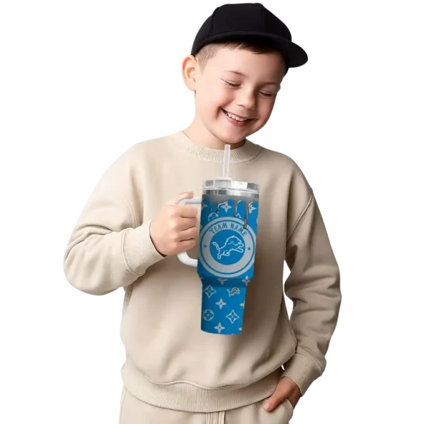 custom detroit lions bullseye drips blue curved tumbler latest model.webp
