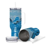 custom detroit lions chevron stripe blue curved tumbler best selling.webp