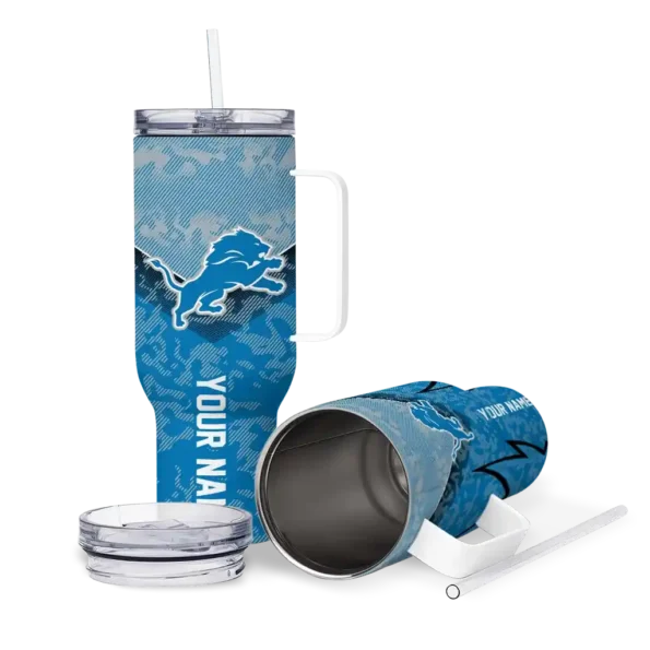 custom detroit lions chevron stripe blue curved tumbler high quality.webp