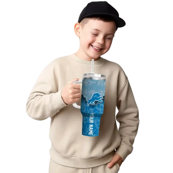 custom detroit lions chevron stripe blue curved tumbler latest model.webp