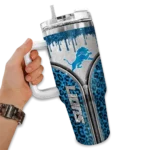 custom detroit lions leopard zipper blue curved tumbler best selling.webp
