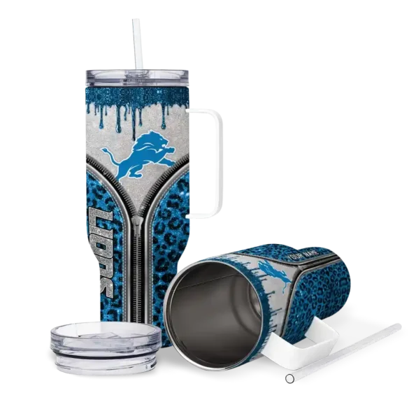 custom detroit lions leopard zipper blue curved tumbler high quality.webp
