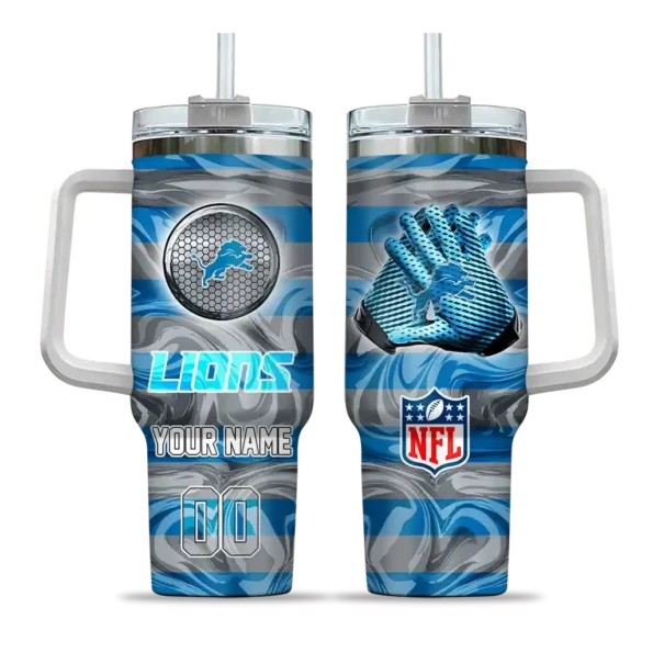 custom detroit lions marbled stripes blue curved tumbler best selling.webp