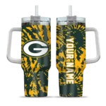 custom green bay packers burst swirl green curved tumbler best selling.webp