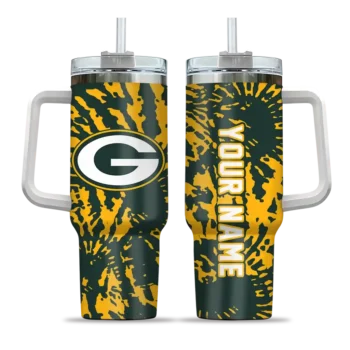custom green bay packers burst swirl green curved tumbler best selling.webp