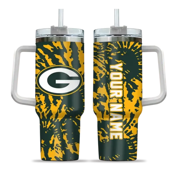 custom green bay packers burst swirl green curved tumbler best selling.webp