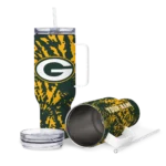 custom green bay packers burst swirl green curved tumbler best selling.webp