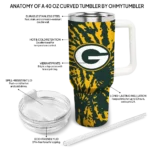 custom green bay packers burst swirl green curved tumbler best selling.webp