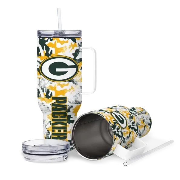 custom green bay packers camo mashup green white curved tumbler high quality.webp