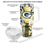 custom green bay packers camo mashup green white curved tumbler best selling.webp