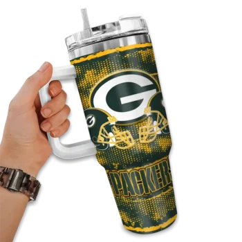 custom green bay packers honey streaks green curved tumbler fashion forward.webp