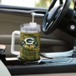 custom green bay packers honey streaks green curved tumbler best selling.webp