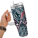 custom houston texans chevron angle blue curved tumbler best selling.webp
