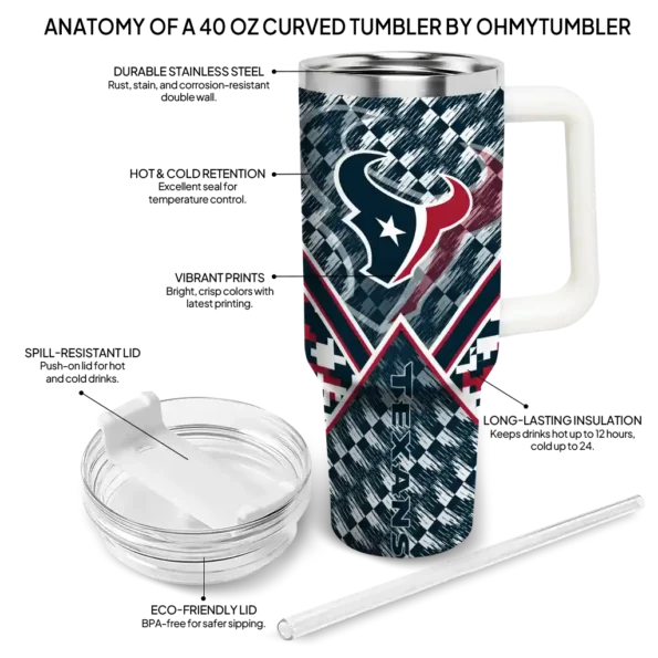 custom houston texans chevron angle blue curved tumbler new arrival.webp