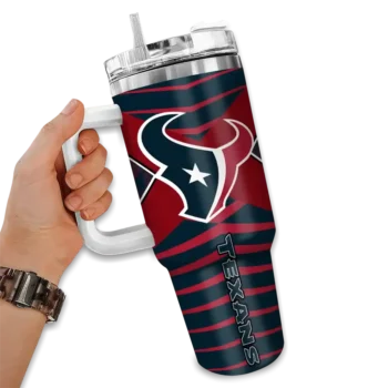custom houston texans chevron layers blue curved tumbler fashion forward.webp