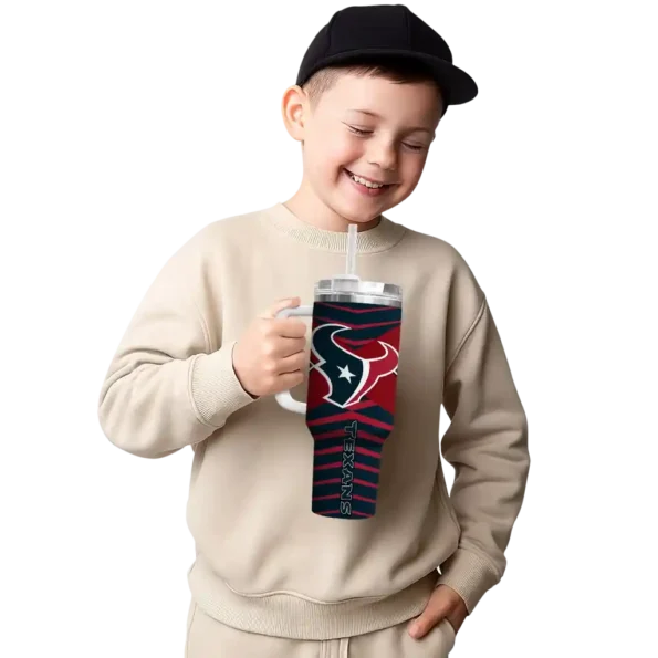 custom houston texans chevron layers blue curved tumbler latest model.webp