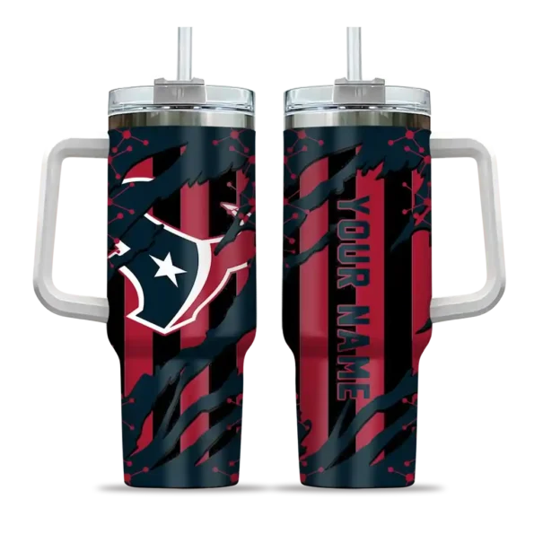 custom houston texans claw cut blue black curved tumbler best selling.webp