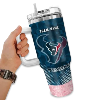 custom houston texans geometric prism blue curved tumbler fashion forward.webp