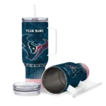 custom houston texans geometric prism blue curved tumbler best selling.webp