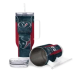 custom houston texans hexagon armor blue curved tumbler best selling.webp