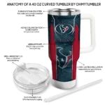 custom houston texans hexagon armor blue curved tumbler best selling.webp