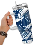 custom indianapolis colts abstract paths blue curved tumbler best selling.webp