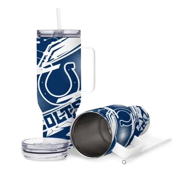 custom indianapolis colts abstract paths blue curved tumbler high quality.webp