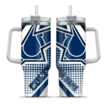 custom indianapolis colts arrow burst blue curved tumbler best selling.webp