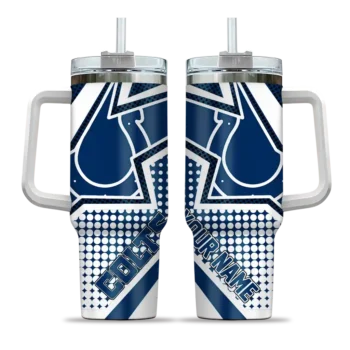 custom indianapolis colts arrow burst blue curved tumbler best selling.webp