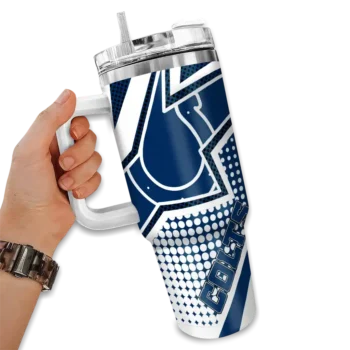 custom indianapolis colts arrow burst blue curved tumbler fashion forward.webp