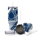 custom indianapolis colts arrow burst blue curved tumbler best selling.webp
