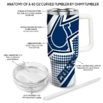 custom indianapolis colts arrow burst blue curved tumbler best selling.webp
