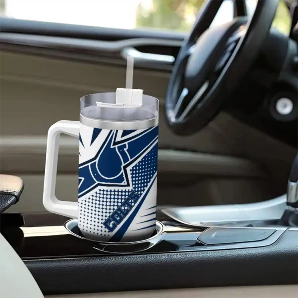 custom indianapolis colts arrow burst blue curved tumbler trendy.webp