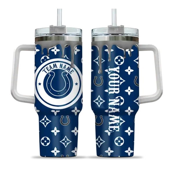 custom indianapolis colts bullseye drips blue curved tumbler best selling.webp