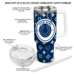 custom indianapolis colts bullseye drips blue curved tumbler best selling.webp