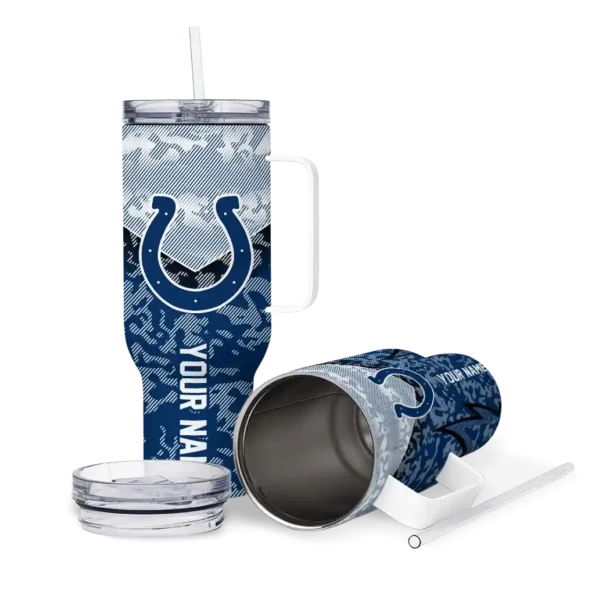 custom indianapolis colts chevron stripe blue curved tumbler high quality.webp