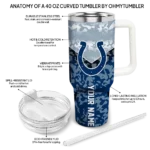 custom indianapolis colts chevron stripe blue curved tumbler best selling.webp
