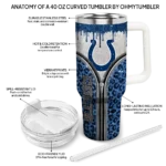 custom indianapolis colts leopard zipper blue curved tumbler best selling.webp